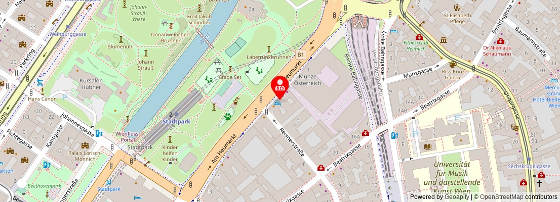 Street map section around the address