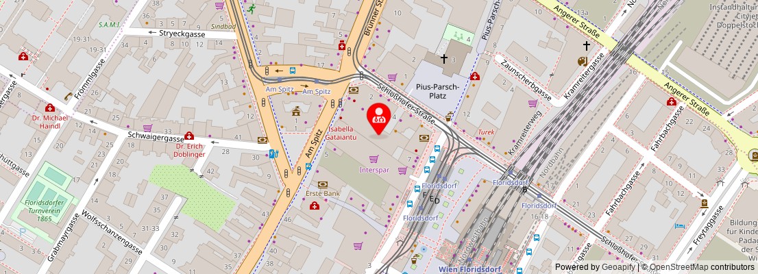 Street map section around the address
