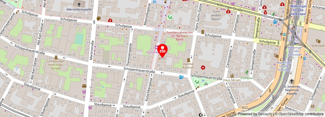 Street map section around the address