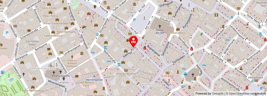 Street map section around the address