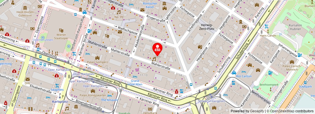 Street map section around the address