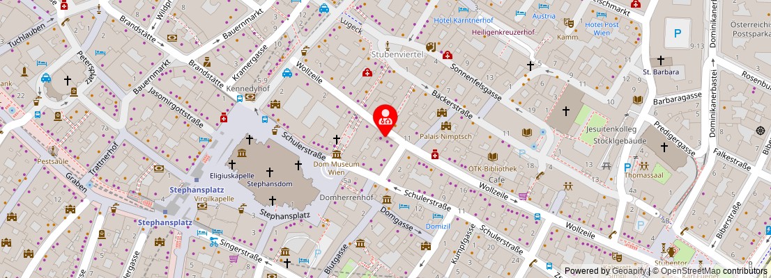 Street map section around the address