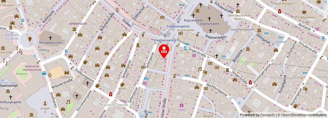 Street map section around the address