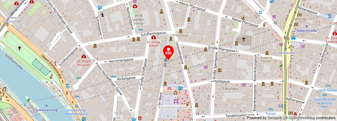Street map section around the address