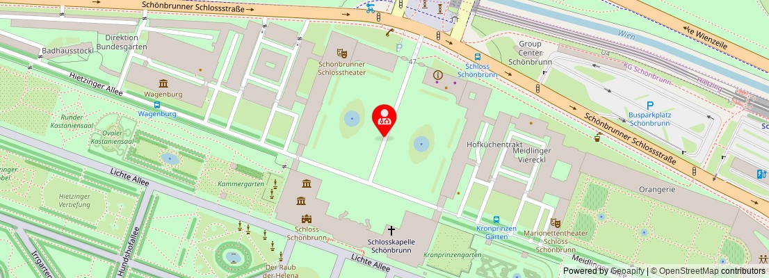 Street map section around the address