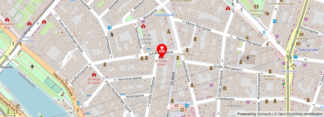 Street map section around the address
