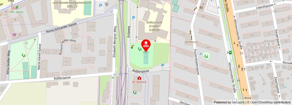 Street map section around the address