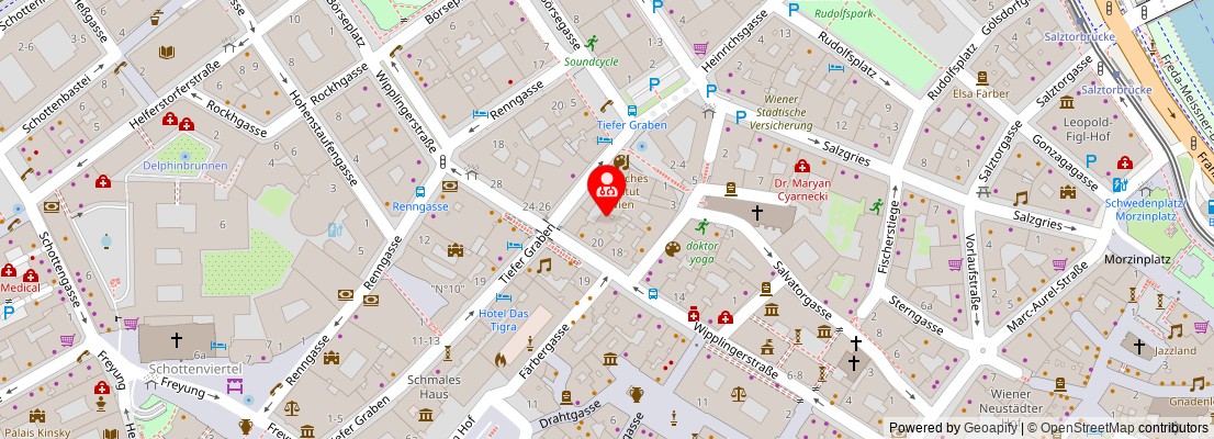 Street map section around the address