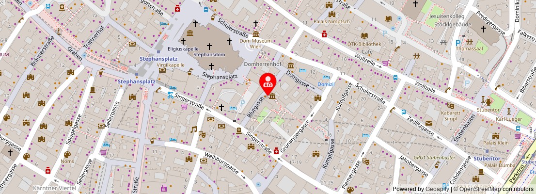 Street map section around the address