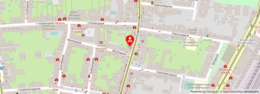 Street map section around the address