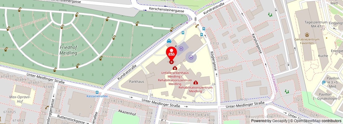 Street map section around the address