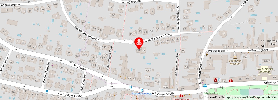 Street map section around the address