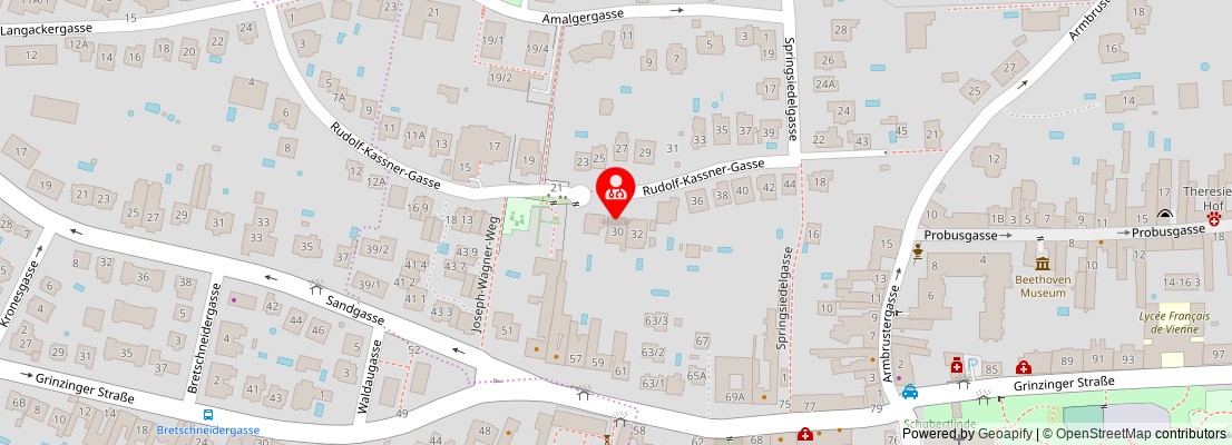 Street map section around the address