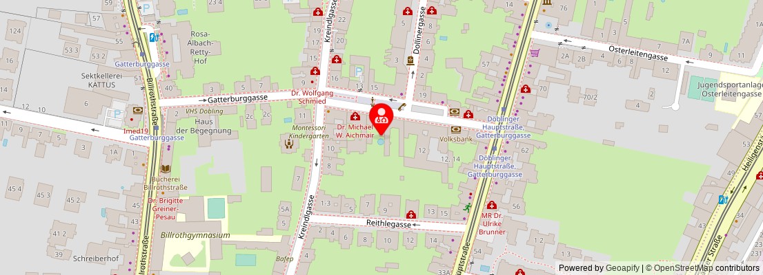 Street map section around the address