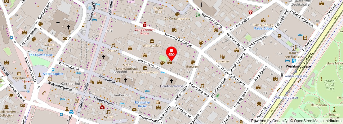 Street map section around the address
