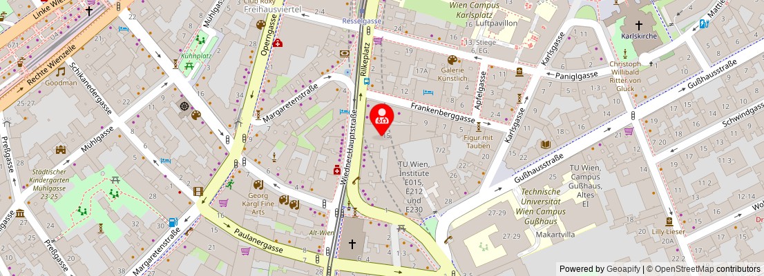 Street map section around the address