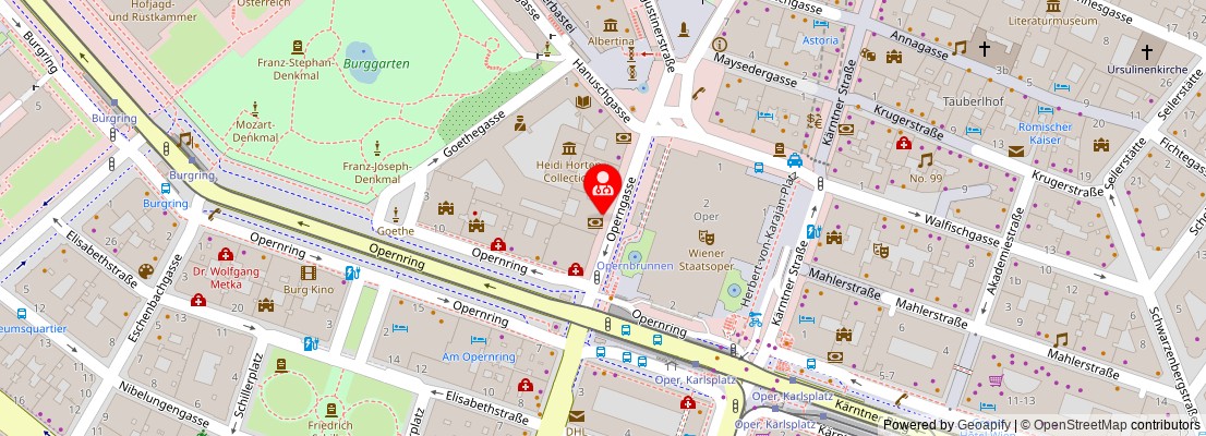 Street map section around the address