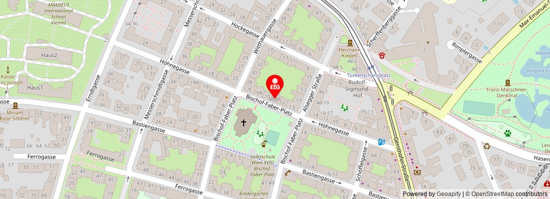 Street map section around the address
