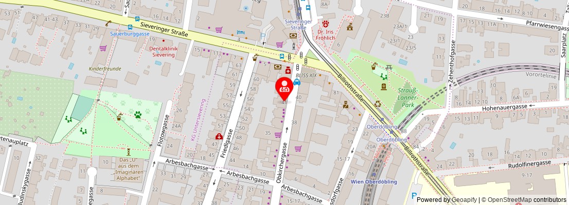 Street map section around the address