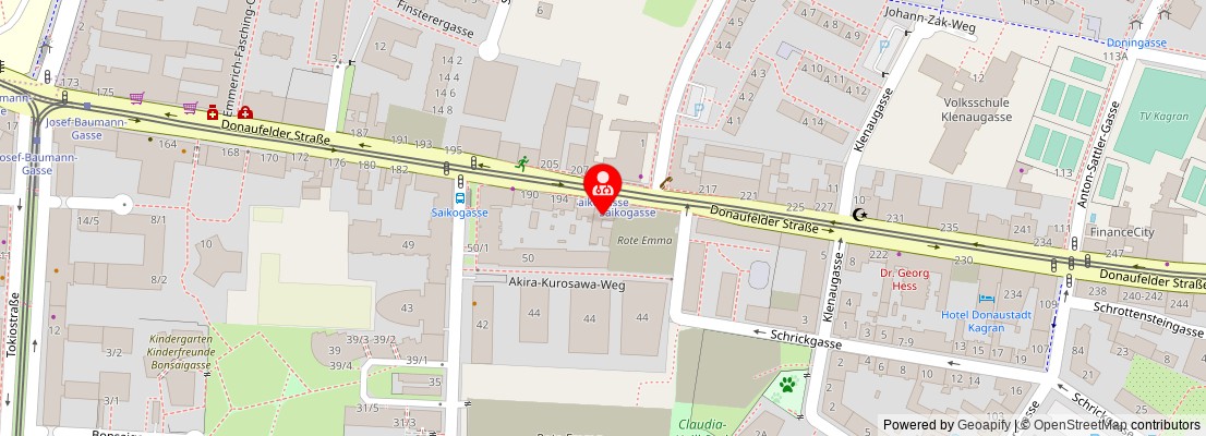 Street map section around the address