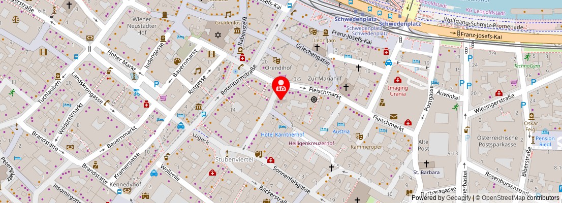 Street map section around the address
