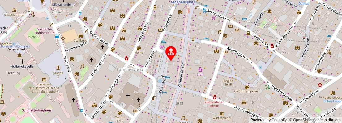 Street map section around the address