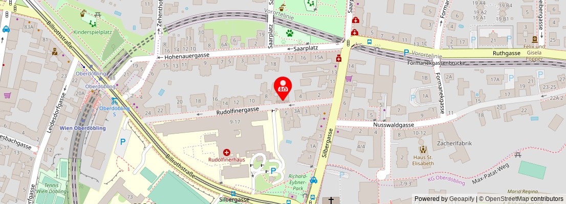 Street map section around the address