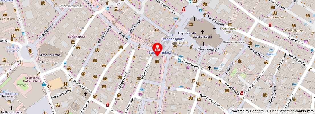 Street map section around the address