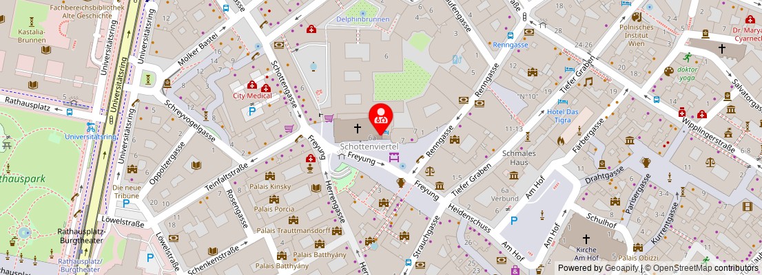 Street map section around the address