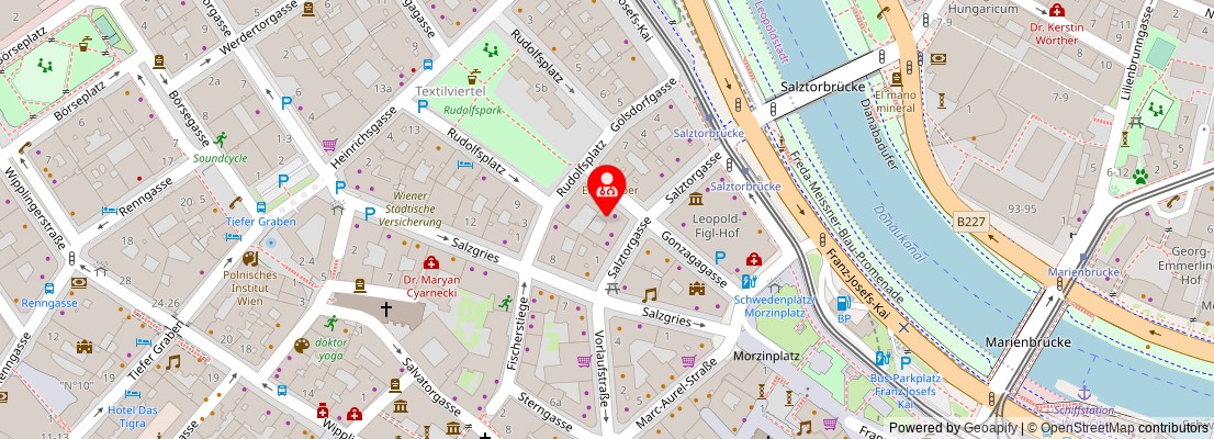 Street map section around the address