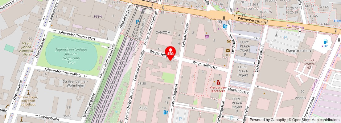 Street map section around the address