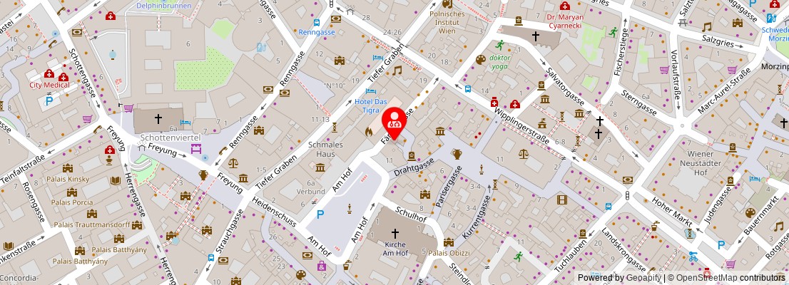 Street map section around the address