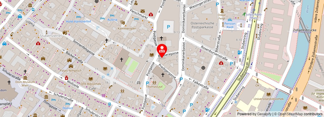 Street map section around the address