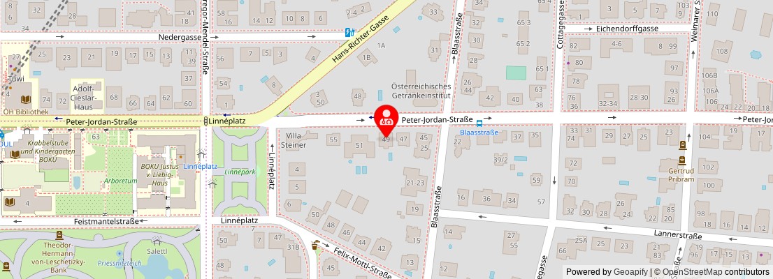 Street map section around the address