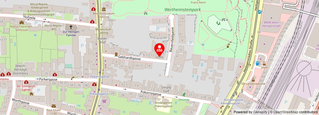 Street map section around the address