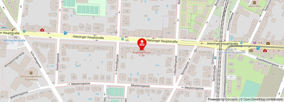 Street map section around the address
