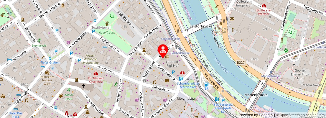 Street map section around the address