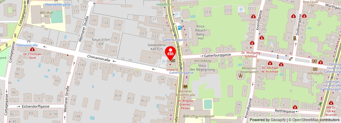 Street map section around the address