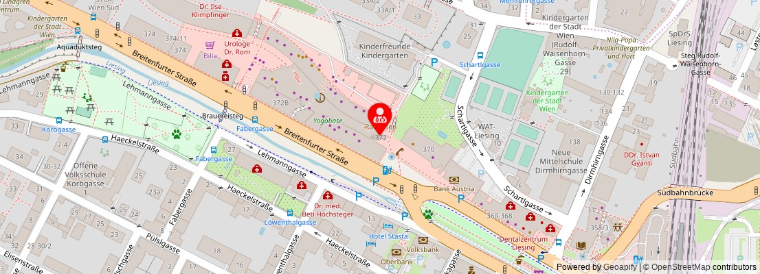 Street map section around the address