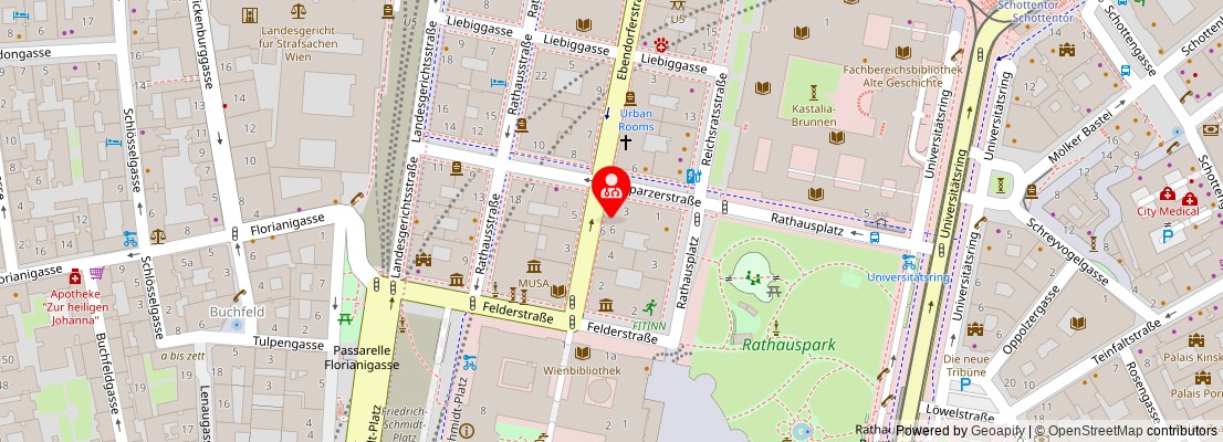 Street map section around the address