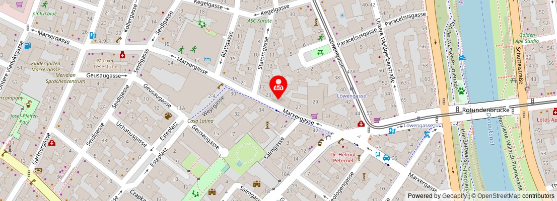 Street map section around the address