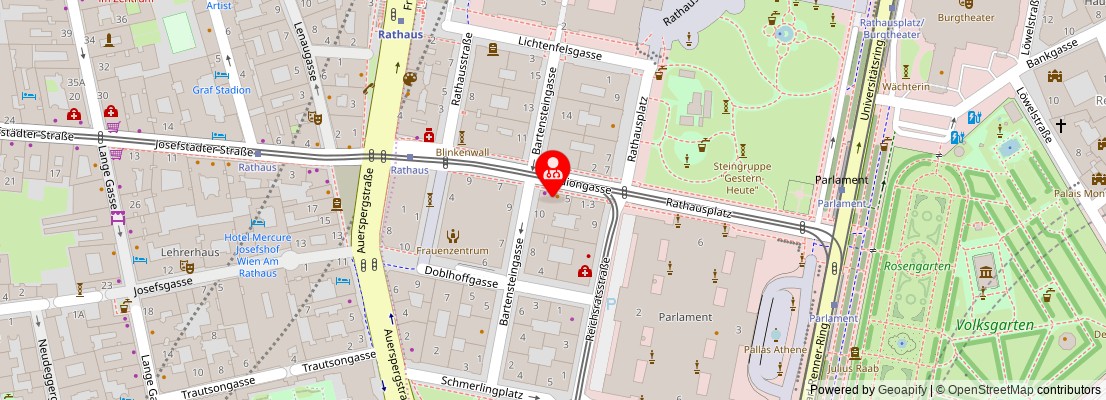 Street map section around the address