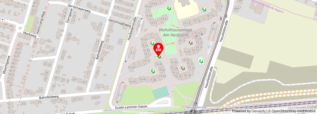 Street map section around the address