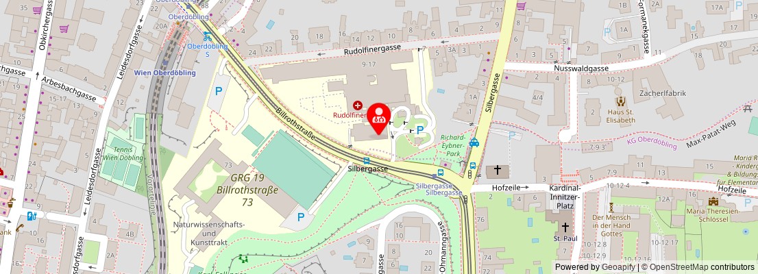 Street map section around the address