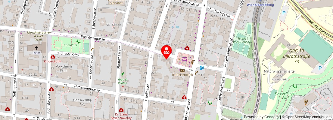 Street map section around the address