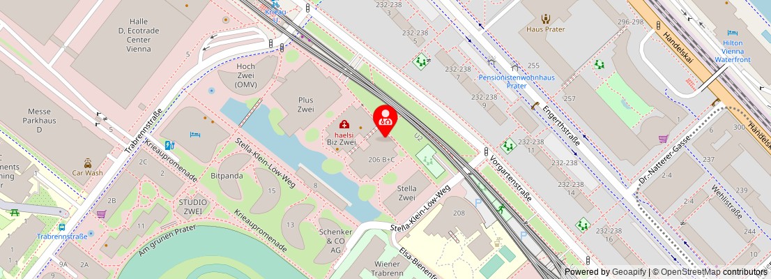 Street map section around the address