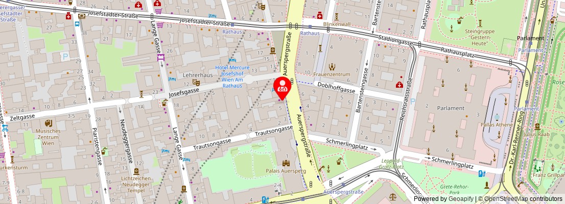 Street map section around the address