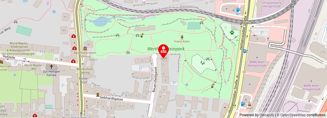 Street map section around the address