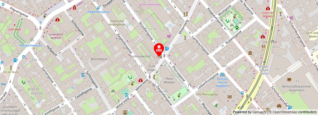 Street map section around the address