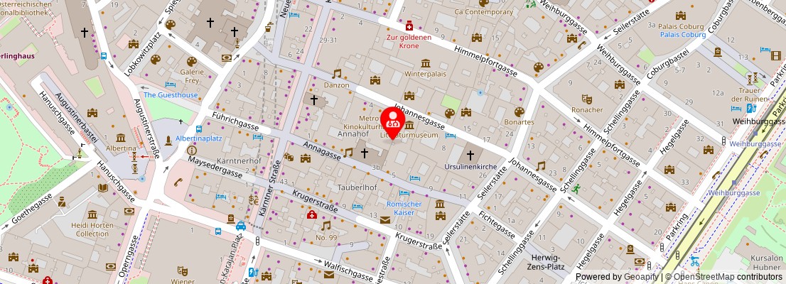 Street map section around the address